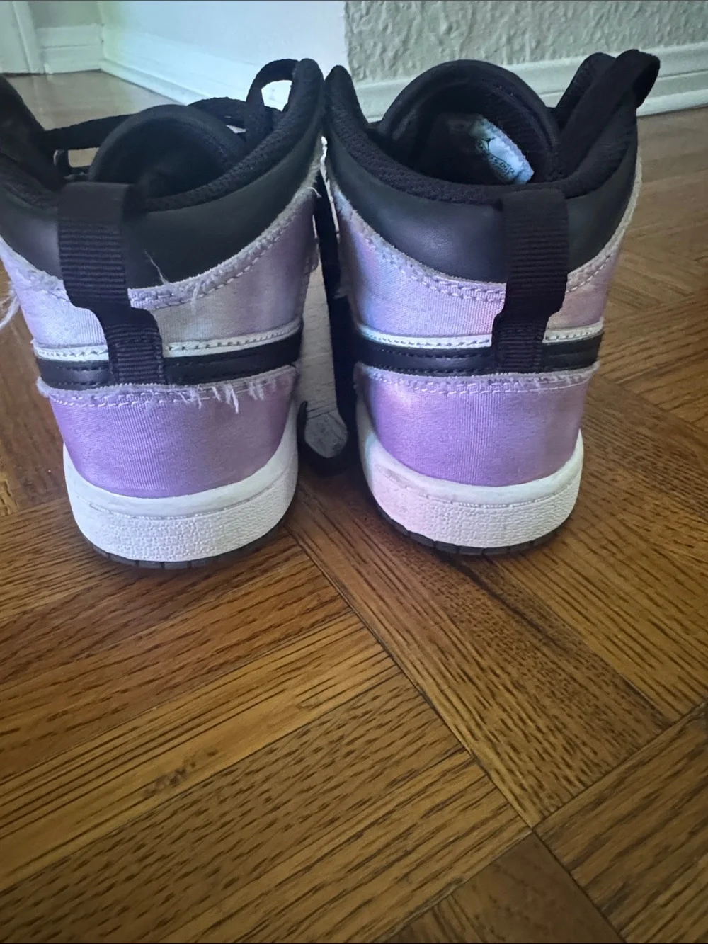 Nike Kids Air Jordan 1 Mid - White Black Lavender Accent